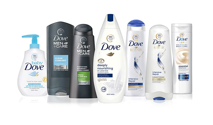 유니레버의 브랜드 Dove는 2019년 말까지 북미와 유럽에서 기술적으로 가능한 새로운 100% 재활용 플라스틱 용기로 전환한다는 발표했다. 사진=유니레버 홈페이지