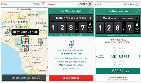 7-Eleven Fuel 앱은 지난 3년 동안 170만 명이 다운 받았다.사진=호주 멜버른무역관 제공