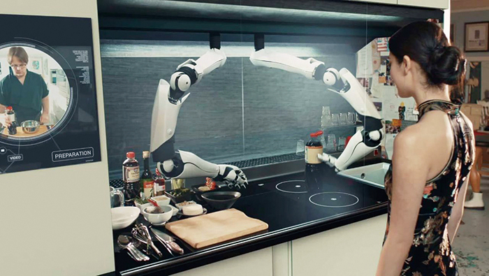 영국 벤처기업 몰리 로보틱스가 개발한 ‘몰리 로보틱 키친’은 모션 캡쳐 기술로 로봇을 조리하게 만든다. 요리사의 동작 하나하나를 기록하고 프로그램화해 로봇에게 입력하면 요리사 행동을 똑같이 따라할 수 있다.사진=몰리 로보틱스 홈페이지  